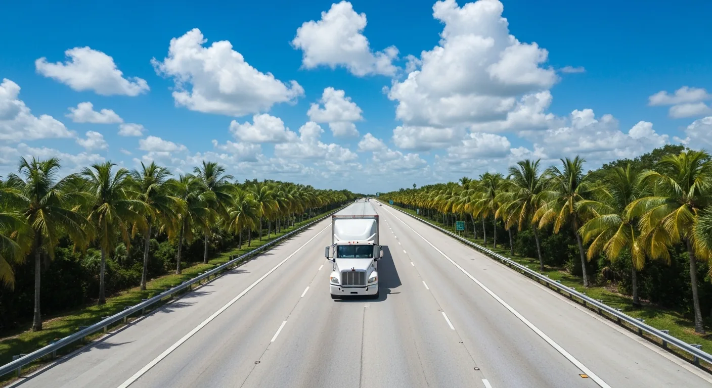 Moving truck on a Florida interstate highway